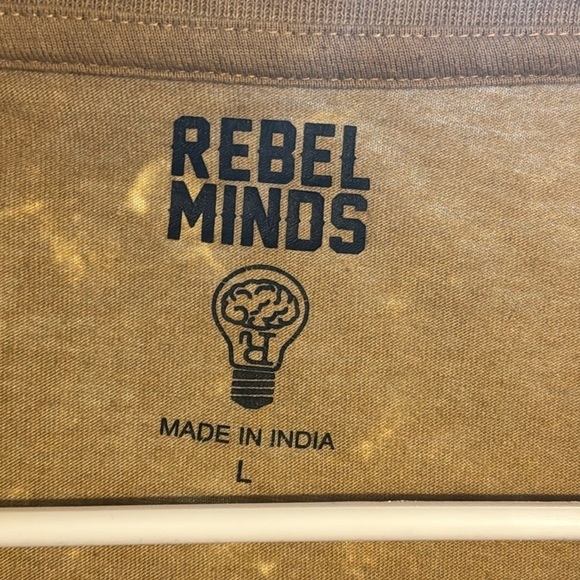 Large The Double Layered Acid Wash Long Tee in Khaki - Picture 3 of 4